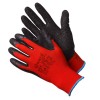 Перчатки синтетические черный облив красные L-XL (9-10 р-р)