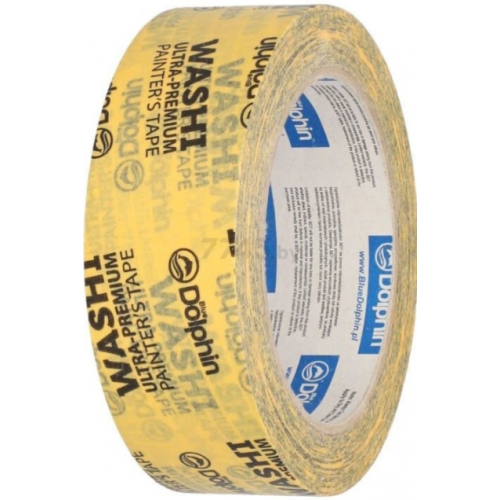 Лента малярная на рисовой бумаге BLUE DOLPHIN Washi 48 мм 50 м (300-1-04)